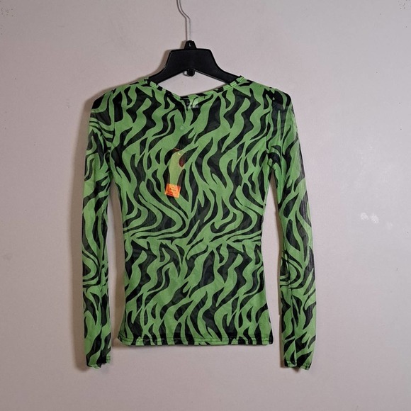 ASOS Daisy Street Zebra Print Mesh Top - Picture 8 of 10